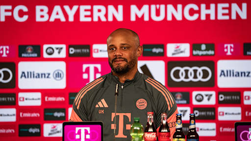Vincent Kompany spricht im Pressetalk vor Heidenheim