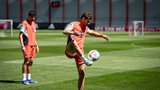 Leon Goretzka im Abschlusstraining des FC Bayern vor dem Bundesliga-Heimspiel gegen den 1. FC Heidenheim