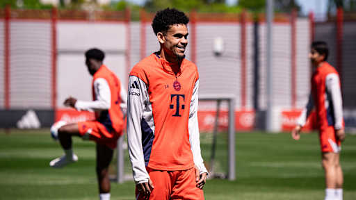 Luis Diaz im Abschlusstraining des FC Bayern vor dem Bundesliga-Heimspiel gegen den 1. FC Heidenheim