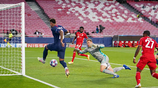 Szene der Partie PSG - FC Bayern in der Champions League