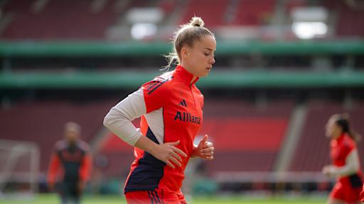 Giulia Gwinn während des Abschlusstrainings in Köln.