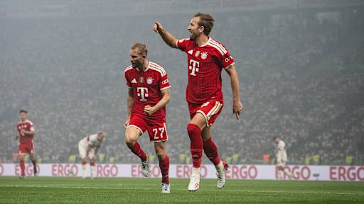 Harry Kane bejubelt sein Tor zum 2:0 im DFB-Pokal-Finale zwischen dem FC Bayern und dem VfB Stuttgart.