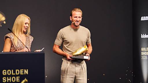 Harry Kane bei der Verleihung des goldenen Schuhs