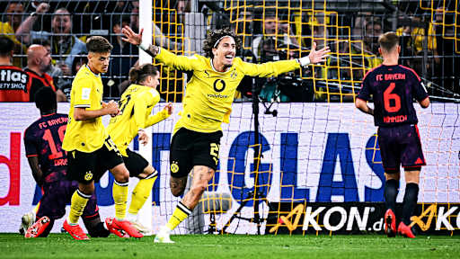 Fábio Silva jubelt während des Franz Beckenbauer Supercups 2026 zwischen Borussia Dortmund und dem FC Bayern
