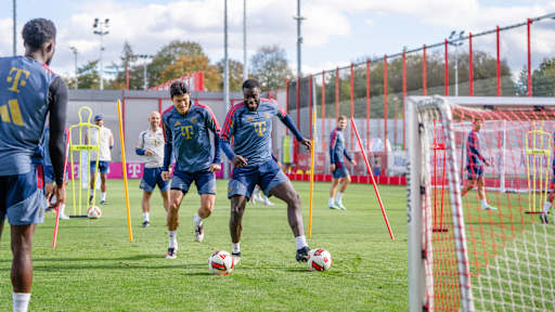Dayot Upamecano im Abschlusstraining vor Augsburg