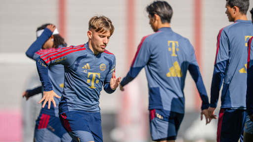 Lennart Karl im Abschlusstraining vor Augsburg