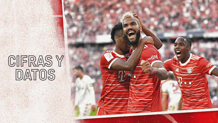 Cifras y datos del partido de Bundesliga FC Bayern - Eintracht Frankfurt