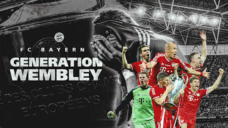 Mit FC Bayern TV PLUS kannst du jetzt die sechsteilige Dokumentation „Generation Wembley“ über die Triple-Helden des FC Bayern von 2013 streamen.