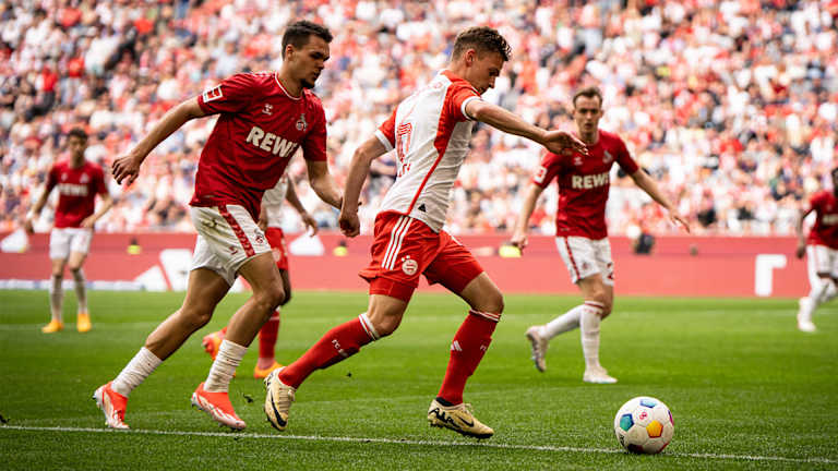 Spielszene aus dem Bundesliga-Spiel FC Bayern gegen 1. FC Köln