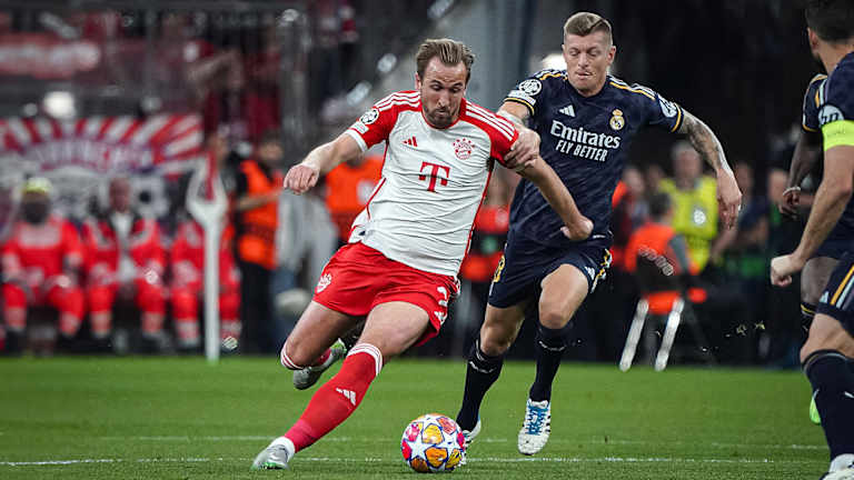 Szene der Partie FC Bayern - Real Madrid in der Champions League