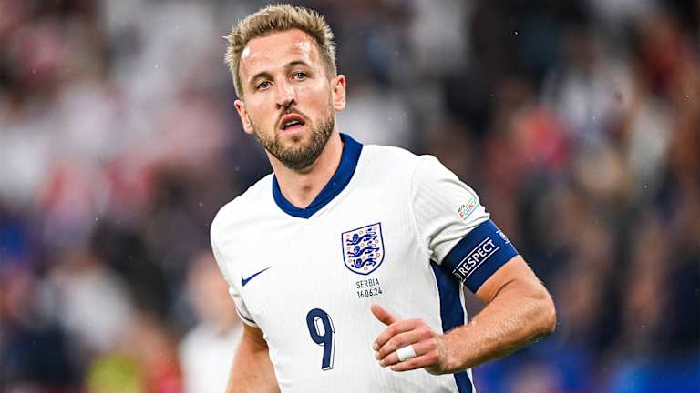 Harry Kane in England's EURO 2024 opener against Serbia