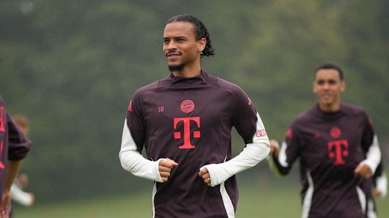 Leroy Sané in Bayern training
