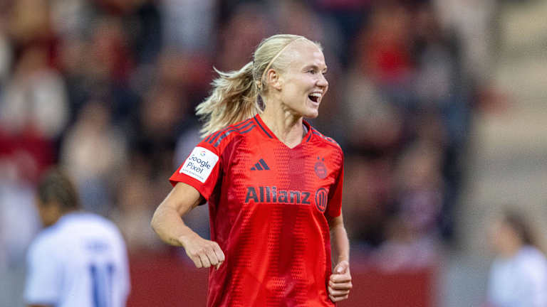 Pernille Harder nach dem Spiel gegen die TSG Hoffenheim
