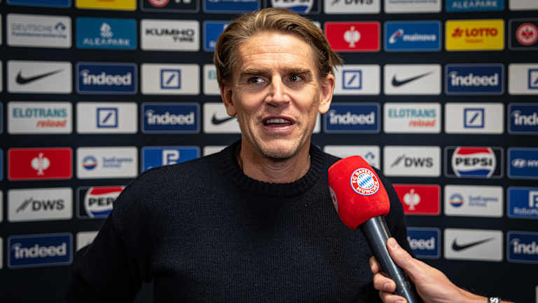 Christoph Freund interviewed after the match at Eintracht Frankfurt