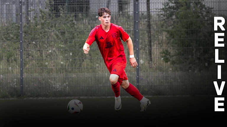 Spielszene aus dem Duell der FC Bayern U19 gegen den FC Ingolstadt 04.