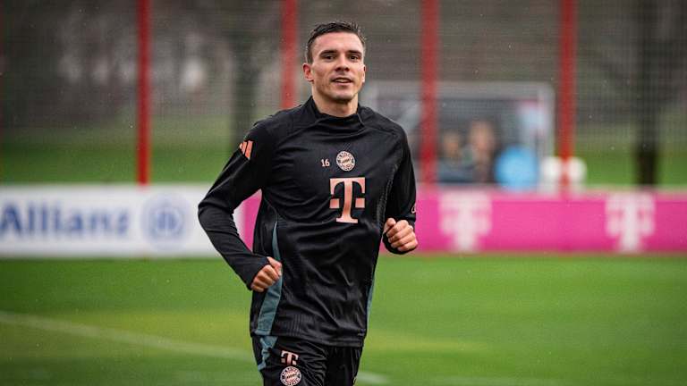 João Palhinha corriendo en la Säbener Straße