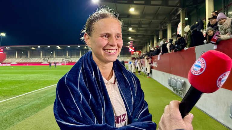 Klara Bühl im Interview nach dem Spiel gegen Juventus Turin