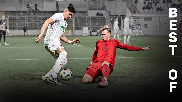 Jonah Kusi-Asare im Spiel der FC Bayern Amateure gegen die DJK Vilzing