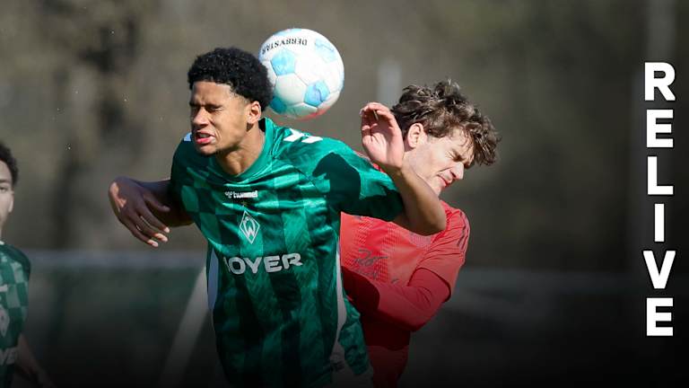 Zweikampf von Luis Schäfer gegen Werder Bremen.