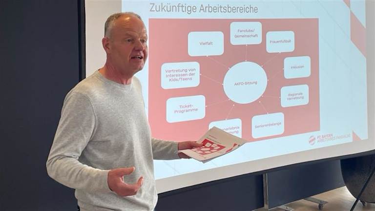 The meeting of the fan dialogue working group at the Allianz Arena.