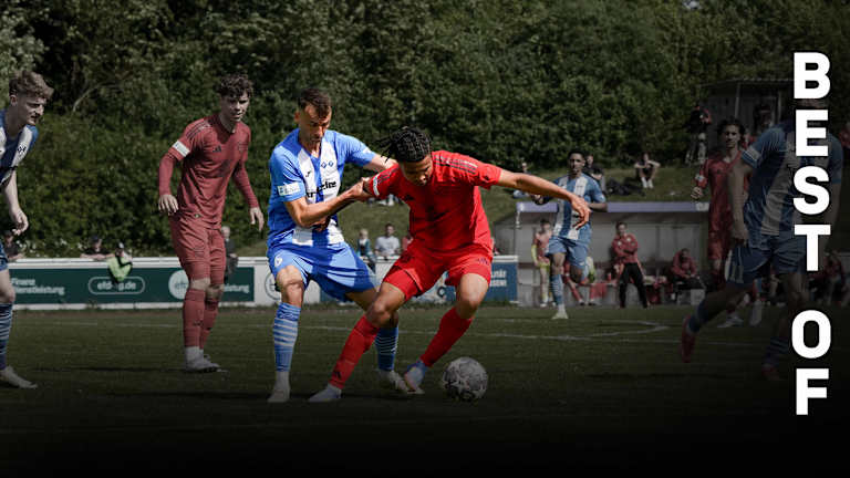 Julien Yanda der Amateure im Zweikampf im gegen den FV Illertissen