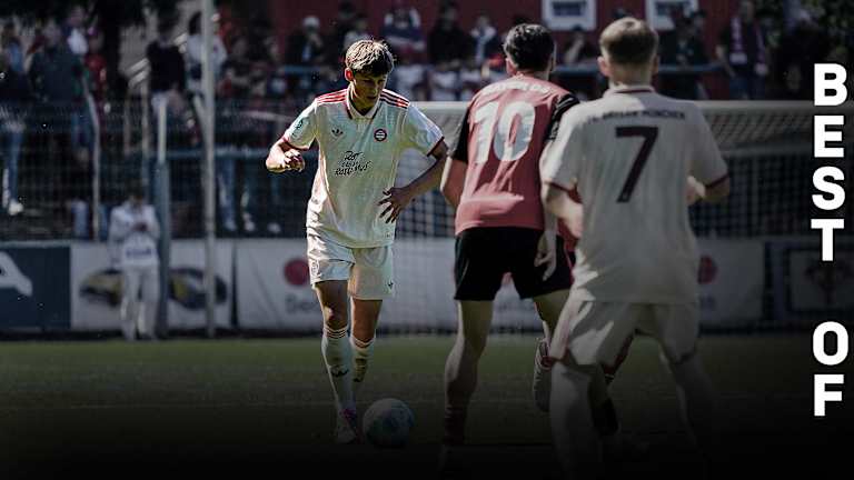 Spielszene aus dem Duell der FC Bayern U19 gegen Bayer Leverkusen