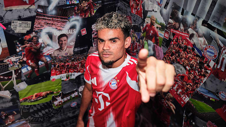 Luis Díaz bei seiner Vertragsunterschrift für den FC Bayern