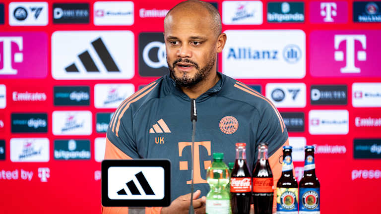 Vincent Kompany in the press conference ahead of FC Bayern's game at 1. FC Köln