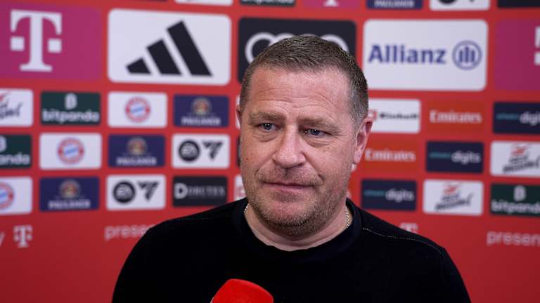 Max Eberl im Interview nach dem Heimspiel des FC Bayern gegen Heidenheim