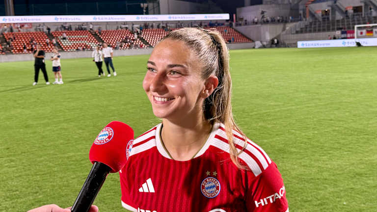 Katharina Naschenweng nach der Partie gegen RB Omiya Ardija.
