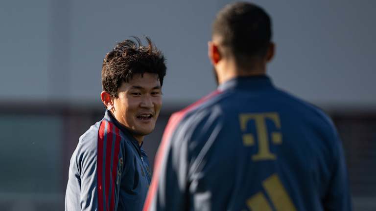 Minjae Kim im Abschlusstraining vor Dortmund
