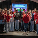 Mit dem FC Bayern TEENS-Club auf dem Rathausbalkon bei der Meisterfeier