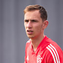 Lovro Zvonarek im Training des FC Bayern
