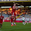 David Heindl jubelt über seinen Treffer zur 2:0-Führung.