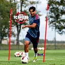 Der Spieler ist im Training.