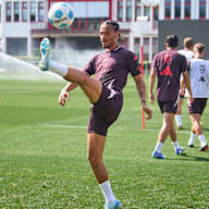 Entrenamiento del FC Bayern München previo al partido en casa contra el SC Freiburg