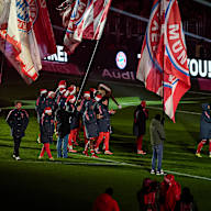 Die Mannschaft bedankt sich bei den Fans nach dem Heimspiel des FC Bayern gegen den 1. FSV Mainz 05 in der Bundesliga