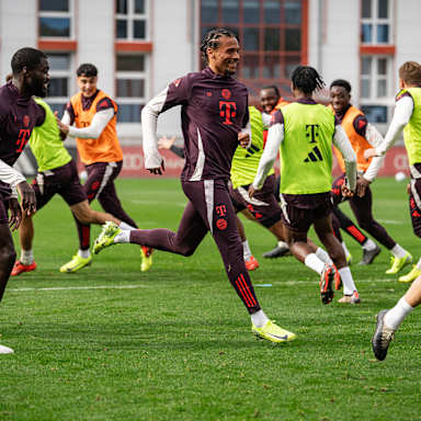 Entrenamiento del FC Bayern München antes del partido en casa contra el VfB Stuttgart