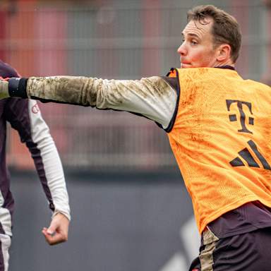 Entrenamiento del FC Bayern München antes del partido en casa contra el VfB Stuttgart