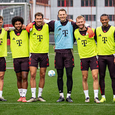 Entrenamiento del FC Bayern München antes del partido en casa contra el VfB Stuttgart