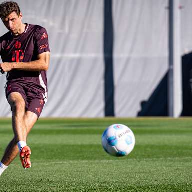 Entrenamiento del FC Bayern München antes del partido en casa contra el Union Berlin