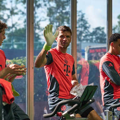 FC Bayern training on Wednesday