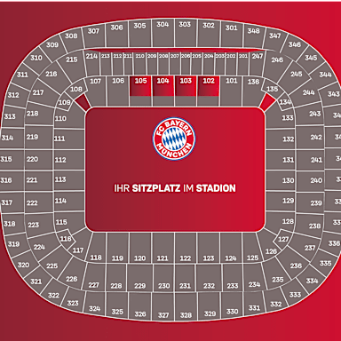 Blockplan Arena - Ansicht der Plätze zur Sponsoren Lounge, Haupttribüne Unterrang