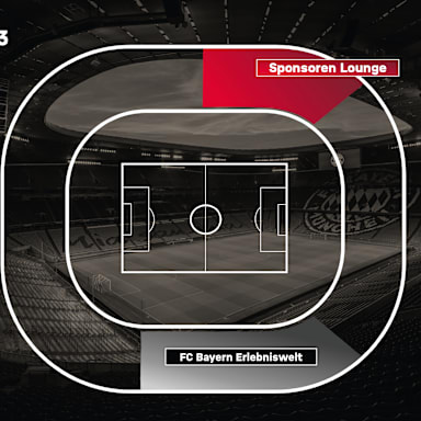 Lageplan Sponsoren Lounge, Innenliegender Bereich im Westen