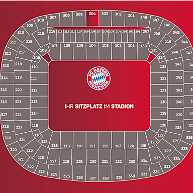 Blockansicht Foyer - Sitzplätze Oberrang auf Höhe Mittellinie