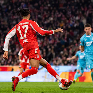 Michael Olise im Bundesliga-Spiel des FC Bayern gegen die TSG Hoffenheim