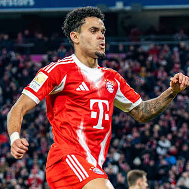 Luis Diaz im Bundesliga-Spiel des FC Bayern gegen die TSG Hoffenheim