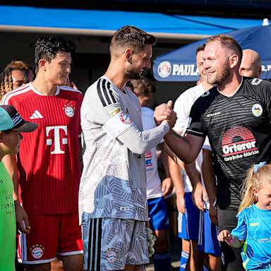 Spielszene aus dem Trainingsspiel des FC Bayern beim FC Rottach Egern in der Sommervorbereitung 2026/27 am Tegernsee