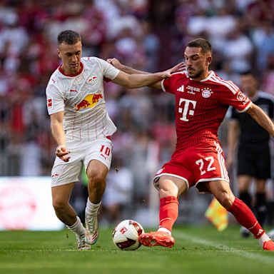 Arijon Ibrahimovic im Zweikampf mit Brijan Gruda im Telekom Cup