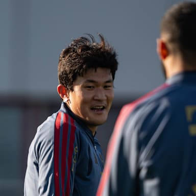 Minjae Kim im Abschlusstraining vor Dortmund